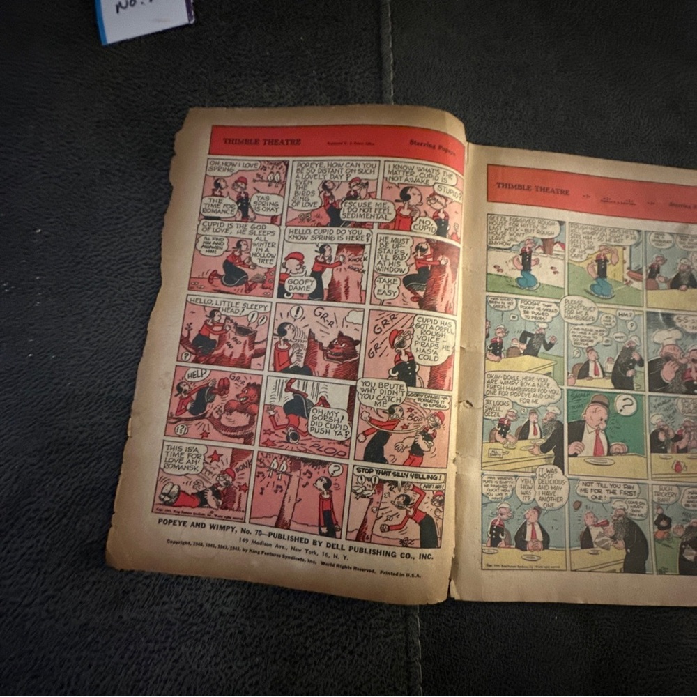 Popeye and whimpy 10 cent comic